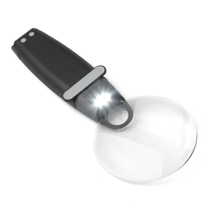 Carson FreeHand 2.5x LED Lighted Hand-Held or Hands-Free Magnifier with
