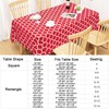 smiry Rectangle Table Cloth, Waterproof Vinyl Tablecloth with Flannel Backing