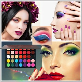 MYUANGO Eyeshadow Palette, Professional Makeup Pallet, 35 Colors Shimmer and Matte, Supper Pigmented Eye Shadow Blendable Creamy Formula Eye Make Up Waterproof for Smokey Eyes Long Lasting