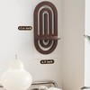 SweetSage Boho Decor Wall Floating Shelves with Arched Wood Design,