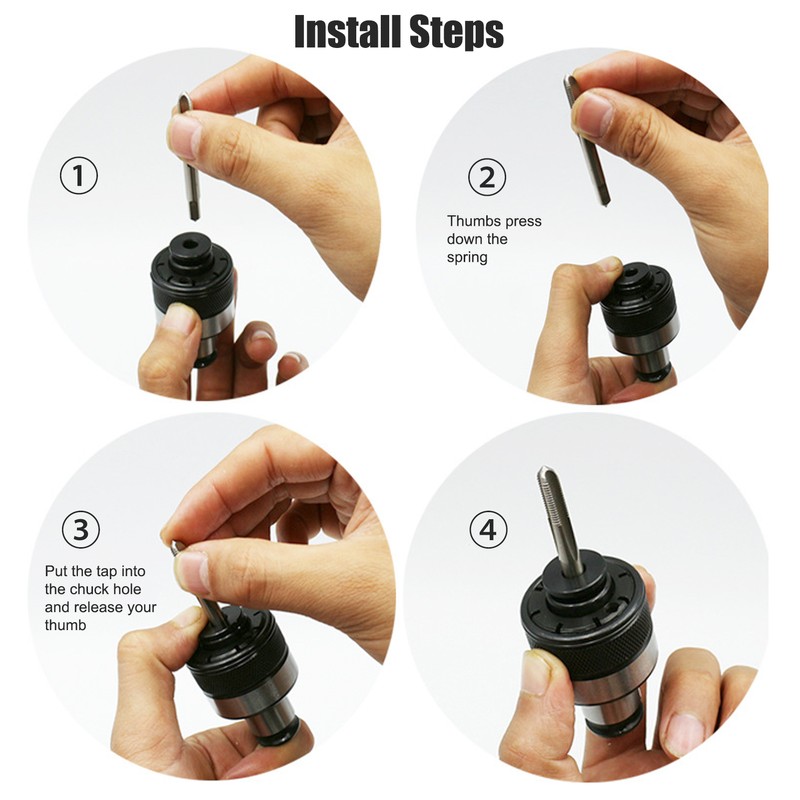 Tapping Collet Chuck Holder Overload Protection Adjustable Torsion QuickChange GT12ISOM16