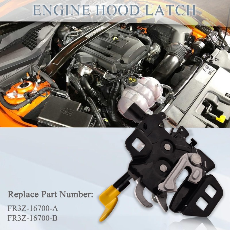 Predep Hood Latch Lock Assembly for 2015-2019 Ford Mustang Replace