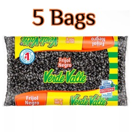 Verde Valle 5 Bags Black Beans Frijol Negro - 9.92 LBS Mexican Yellow Beans