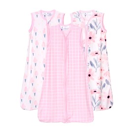 TOTCHILL - Saco de dormir para bebé de 6 a 15 meses, 0.5 TOG, ligero y suave, cierre de 1 dirección, acogedor y transpirable para recién nacidos, Delicia rosa, 6-15 Meses