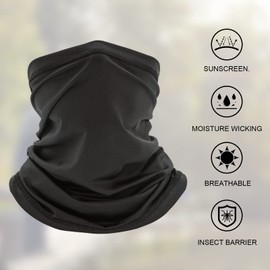 ZHCYGL 4 Pack Cooling Neck Gaiter Summer Face Cover Scarf Sun UV Protection Lightweight Balaclava Bandana for Men Women Fishing Sports Outdoors(Black,Navy Blue,Grey,Deep Grey)