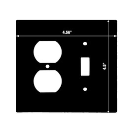 Decorative Wall Switch Cover Plate - Wooden Barn Door Decor Switch Plate - Rustic Farmhouse, Country Home and Cabin Wall Accent, Great Home Improvement, (Double Outlet/Toggle Switch Right)