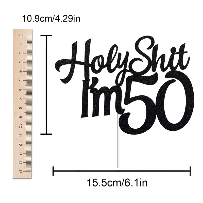 Decoración para tarta con texto en inglés "Holy Sh*t I'm