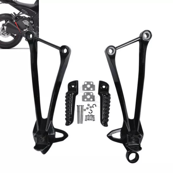 TCMT Black Rear Foot Pegs Bracket Fit For Kawasaki Ninja