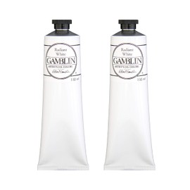 Gamblin Artist Oil Paint Set for Professionals - Radiant White - 150ml Tubes - 2 Pack