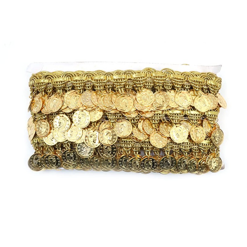 CENPEK 10 Yards Sequin Tassel Trim with Fringe Lace Dance