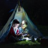 Tragbare Elektrische Luftpumpe mit LED Campinglampe, Aufladbare Luftpumpe, Mini Luftpumpe