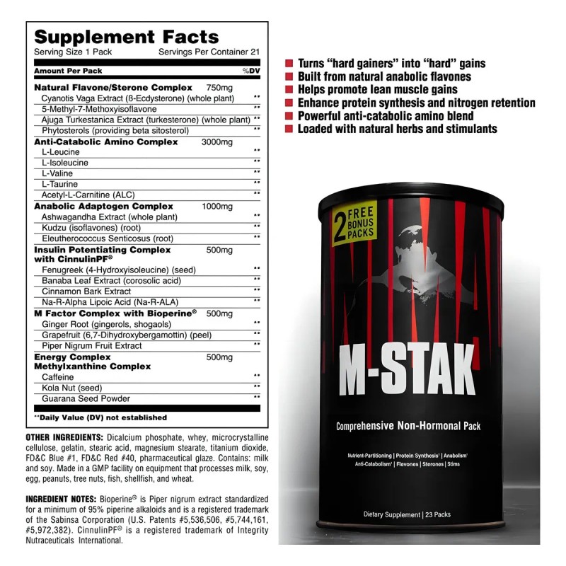 Universal Animal M Stak 21 Packs