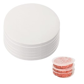 Jagowa 200PCS 15 Cm Burger Paper Non-Stick Baking Paper Hamburger Patty Parchment Paper Round for Burger Press (15 Cm)