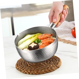 1 Set Stainless Steel Snow Pan Soup Pot Milk Pot Food Pot Mini Steamer Cooker Ramen Noodle Pot Milk Pan Food Noodles Pot Fried Cooking Pot Household Wok Non Stick Pan Pasta Glass