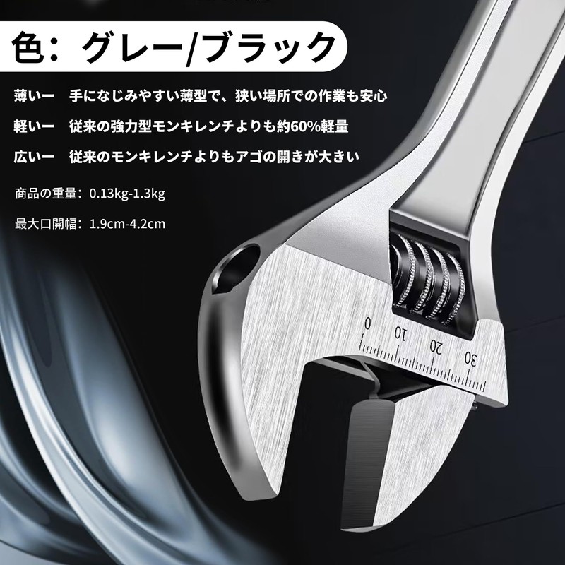 Wrench, Monkey Wrench, Monkey Wrench, Spanner, Lightweight Opening Wide, Palm