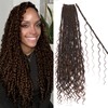 Brown Goddess Locs Crochet Hair 18 Inch Pre Looped Braiding