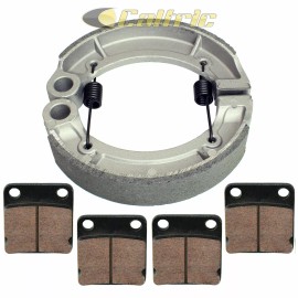 Caltric New for Yamaha Grizzly 350 YFM350 4WD 2007-2014 Front Pads Rear Brake Shoes