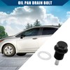 Hihaha Oil Pan Drain Bolt/for Car/Durable Metal/1set Black