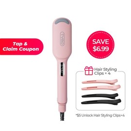 TYMO ROVY COMPACT Hair Waver Crimper, Hair Curler & Curling Irons, Hair Styling Tool with Negative Ionic Technology for Smooth Waves, Quick and Easy:_ROVY COMPACT & Hair Clips & Heat Protectant Spray