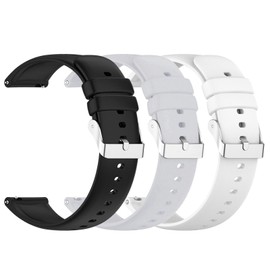 Xininyia Compatible with FITVII HM08 HM58 / Amzhero-Runfit D26 / Virozis P67 / GADIXY G301 / KALOC Smart Watch bands, 16mm Silicone Adjustable Wristband Straps for Fitness Tracker Smartwatch(3-PACK)