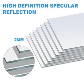 VSAR House 12"×5" Mirrors Centerpieces for Table Centerpieces, 12Pcs Mirror Table Centerpieces ，Mirror Trays with Cushioned Feet for Wedding Decorations, Wall Mirror Decor Mirror Tiles, 2mm Thick