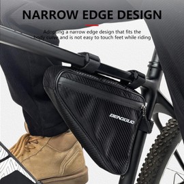 YounBeauty Bike Triangle Cycling Bicycle Front Tube Frame Pouch Saddle Bag, Black