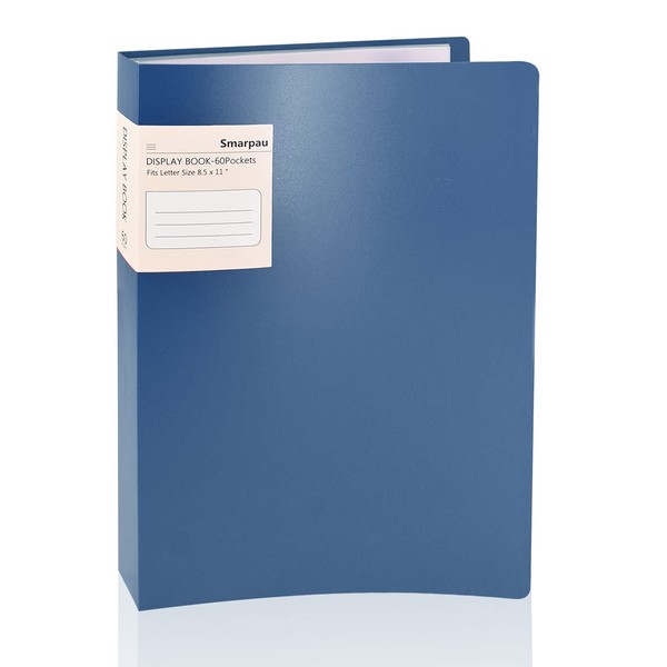 Smarpau A4 Display Book, 60 Pockets Presentation Folder Project Folder