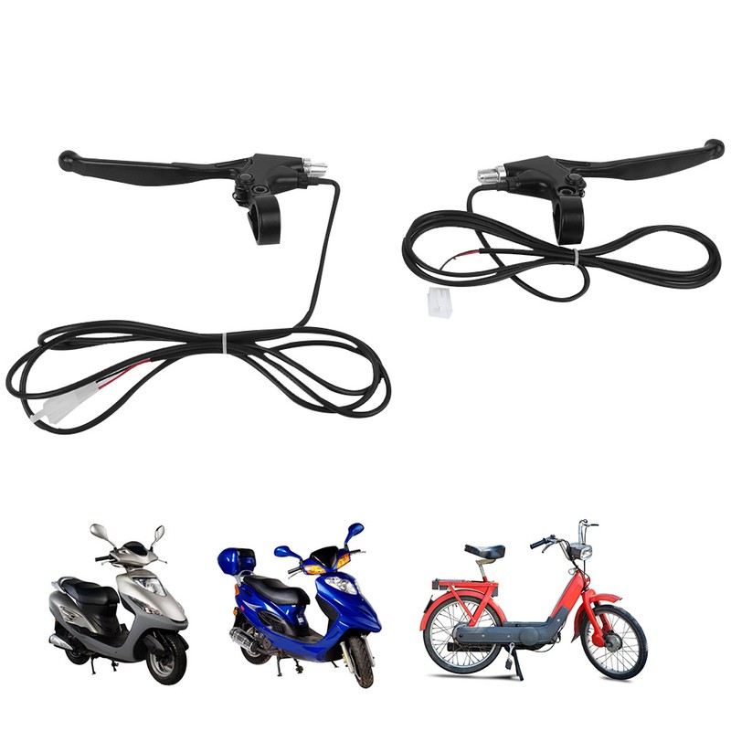 1Pair Electric Bicycle Ebike Metal Handle Brake Lever Replacement Accessory