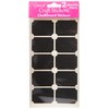 Eleganza Chalkboard Stickers-Rectangle, Synthetic Material, Black, 24 x 11.4 x