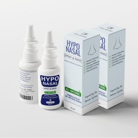 USA-GUARD HypoNasal All Natural Daily Nasal Spray & Rinse for Allergies, Congestion & Snoring Relief - Nasal Airway Support with Hypochlorous Acid (HOCl) - 2 Pack (30mL x 2)