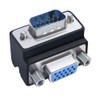 DTECH 90 Degree VGA Right Angle Adapter 15 Pin Male