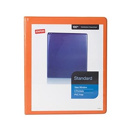 Staples 82617 Standard 1/2-Inch 3-Ring View Binder Orange (26430-Cc)