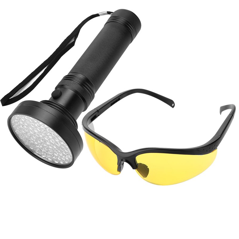 UV Flashlight Pet Stain Urine Detector Bright 100 LEDs Blacklight