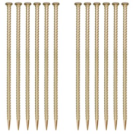 MAOMBO 16 Inch Rebar Stakes (12 Pack)- 0.5 Inch Diameter Galvanized Steel Ground Anchors - Heavy Duty Plant Support Garden Stake for Speed Bump, Wheel Stop, Tent Stakes Metal Rebar Support