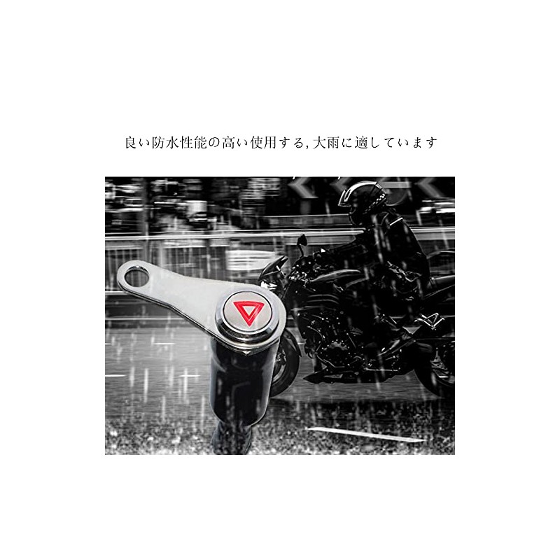 Motorcycle Handlebar Switch ATV Bike 12V LED Warning Light Hazard