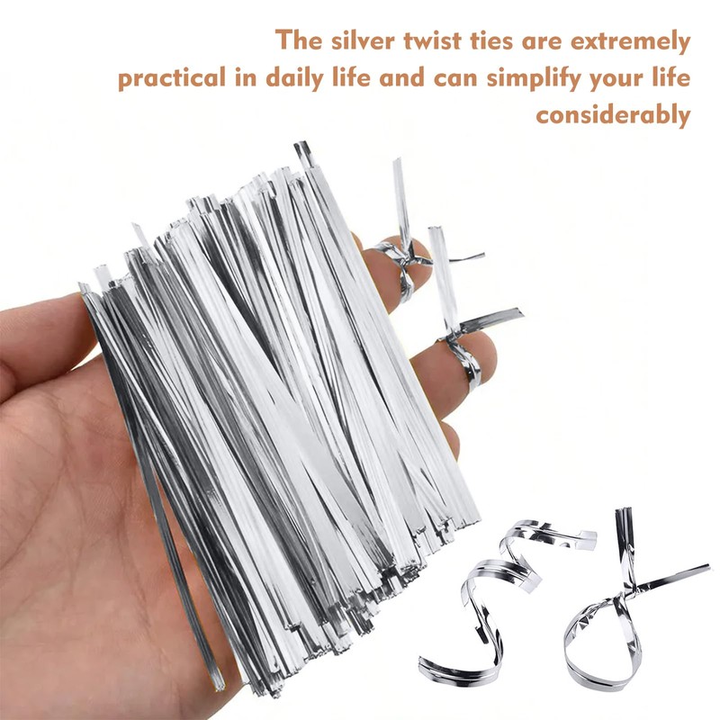 800 PCS Metal Twist Ties, 10CM Reusable Bag Ties, for