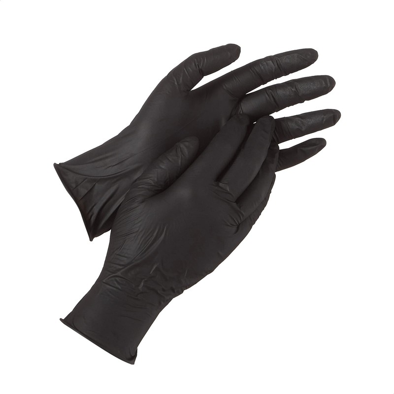 Touchguard Disposable Black Sensitive Gloves - Latex and Powder Free