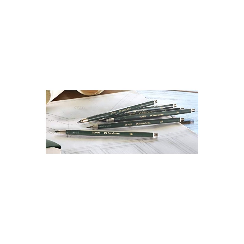 Faber-Castell 139400 lapicero - Lápiz mecánico (Verde, De plástico, HB)