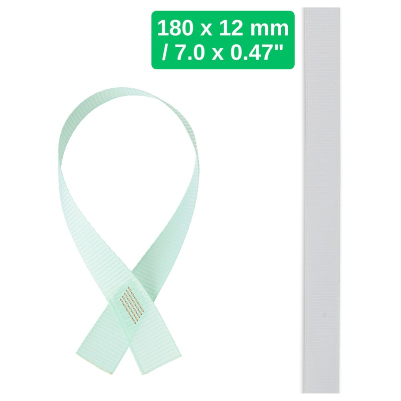 Sew On Towel Hangers, 24 Pieces 180 x 12 mm