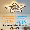 Yfrest Modern Ceiling Fan with Lights, Flush Mount Ceiling Fan