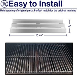 Heat Plate Shields for Napoleon Legend LEX 485 605 730 Mirage Lifestyle Gas Grills, 4 Pack 16.5 Inch Burner Cover Flame Tamer for Napoleon 85-3072-8, 85-3082, 85-3083