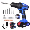 Cordless Power Drill Set, 21V Electric Drill with 2 Battery