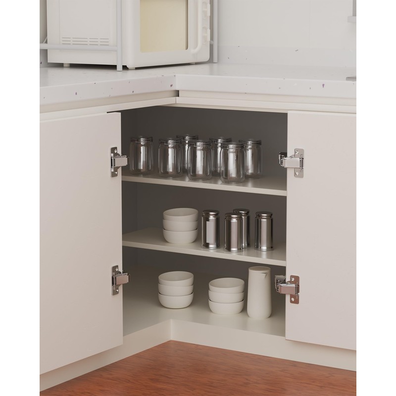 Chibery 2 Pack 180 Degree Soft Close Cabinet Hinges, Lazy