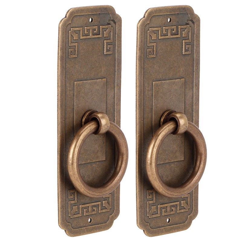 2 Sets Chinese Style Handle Single Hole Door Pull Knobs