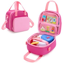 LoDrid Carrying Case Compatible with Little Tikes Story Dream Machine Starter Set, Multiple Pockets for Books and Accessories, Pink, Bag Only (Patent Design)