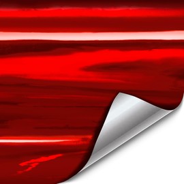VViViD Holographic Chrome Red Vinyl Wrap DIY Air-Release Adhesive Film 3ft x 5ft