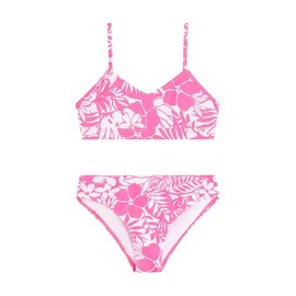 Kanu Surf Girls' Willow V-Neck Bikini Beach Sport 2-Piece Swimsuits, Fiona Neon Pink