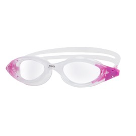 Zoggs Panorama Swimming Goggles Adults, Men and Women - UV Protection, Anti-Fog, Comfortable, Leak-proof Fit, Quick Adjustable Headband, 180° All-Round View, Clear Lens/Clear/Purple