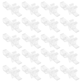 SG Store 20PCS Wood Venetian Blind Valance Clips Length 46mm POM Valance Clips Blinds Retainer Holder Blind Valance Clamps Transparent