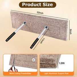 XYGOVIA XYGOVIA 8"x 32" Draft Excluder for Chimney Flue - Rectangular Flue Plug Stopper for Fireplace Flue Chimney Replacement Stove Seal Damper Tool